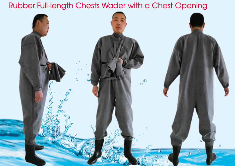 Trajes de Wader de goma para h - Fishing Rain Suit reseña y precio